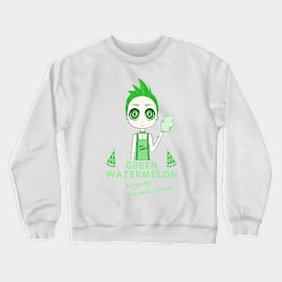 Green Watermelon Crewneck Sweatshirt